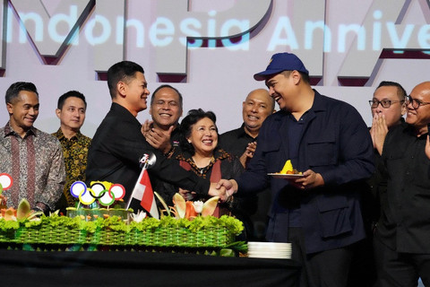 NOC Indonesia menggelar "Merah Putih Gala: 73rd NOC Indonesia Anniversary" yang digelar di Hotel Ritz Carlton, Jakarta Pusat, pada Selasa (11/3/2025). Foto: Kemenpora RI
