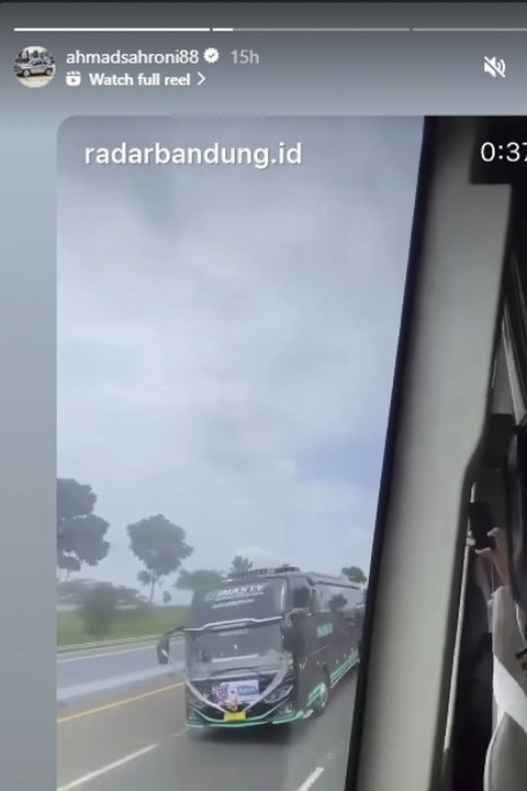 Postingan Instagram Ahmad Sahroni terkait viral bus oleng. Foto: Instagram/ @ahmadsahroni88