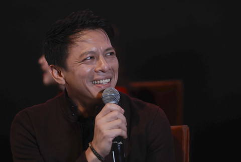 Musisi Ariel Noah saat hadir konferensi pers film Jumbo di Epicentrum, Kuningan, Jakarta, Kamis, (13/3/2025).  Foto: Agus Apriyanto