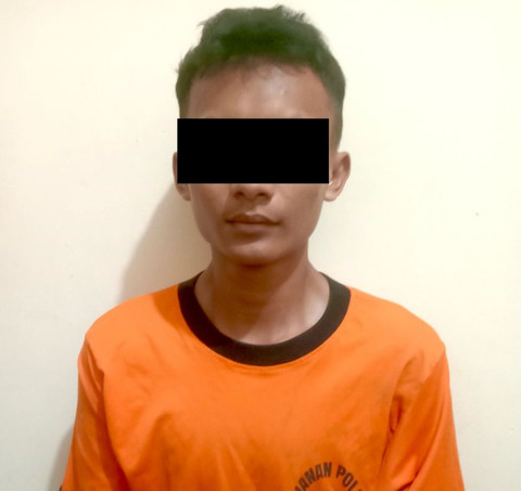 Pelaku yang berhasil diamankan Polisi. | Foto: Dok Humas Polres Lampung Tengah