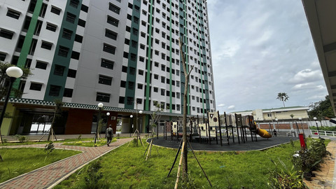 Gedung Rusun Jagakarsa, Jakarta Selatan, Sabtu (15/3/2025).  Foto: Rayyan Farhansyah/kumparan