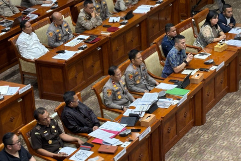 Dirtipideksus Bareskrim Polri Brigjen Helfi Assegaf di Komisi III DPR RI, Senin (17/3/2025). Foto: Abid Raihan/kumparan