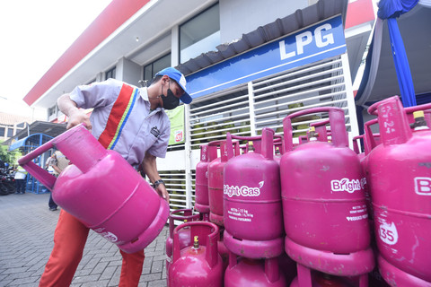 Bright Gas di Agen LPG yang telah dipersiapkan menghadapi mudik Lebaran 2025. Foto: Dok. Pertamina