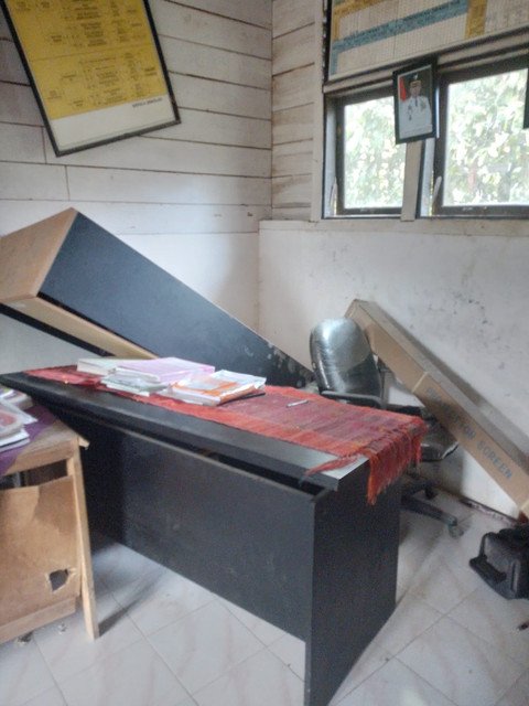 Kerusakan bangunan akibat gempa di Tapanuli Utara, Sumut. Selasa (18/3). Foto: Dok BMKG