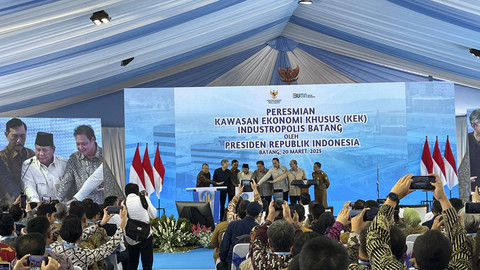 Peresmian Kawasan Ekonomi Khusus (KEK) Industropolis Batang dari sebelumnya Kawasan Industri Terpadu Batang (KITB) hari ini, Kamis (20/9/2025). Foto: Fariza Rizky Ananda/kumparan