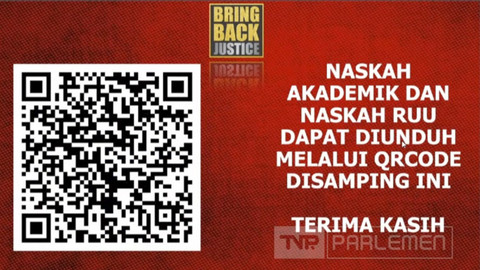 Kode yang bisa dipindah berisi naskah akademik dan naskah RUU KUHAP yang bakal dibahas Komisi III DPR. Foto: Youtube/ TVR Parlemen