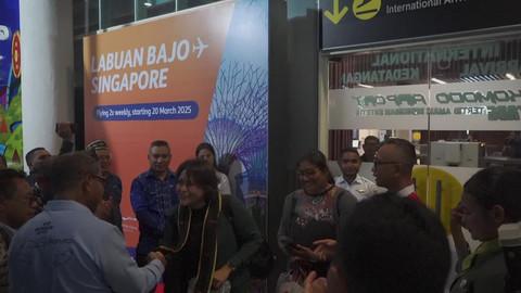 Penerbangan langsung Labuan Bajo-Singapura mulai beroperasi. Foto: Kemenhub 
