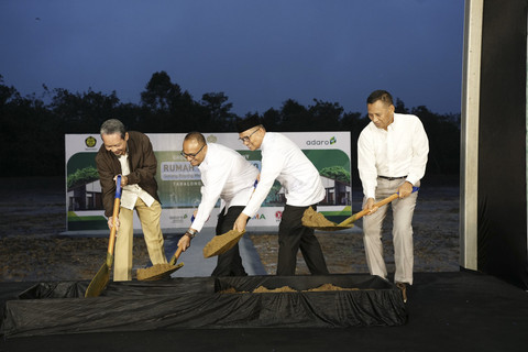 Adaro groundbreaking rumah gratis di Tabalong, Kamis (20/3/2025). Foto: Dok. Adaro