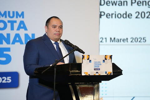 Ketua Umum AFTECH Pandu Sjahrir pada RUA 2025 di Hotel Artotel Mangkuluhur, Jakarta, Jumat (21/03). Foto: Dok. Istimewa
