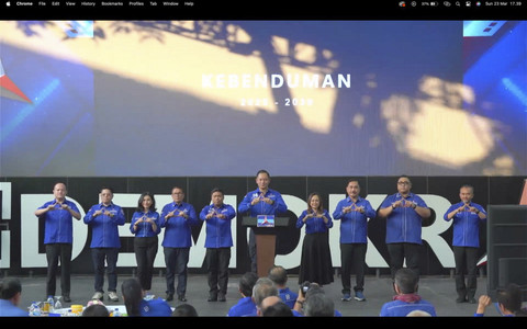 Jajaran Kebenduman DPP Partai Demokrat periode 2025-20230. Foto: YouTube/ Partai Demokrat 