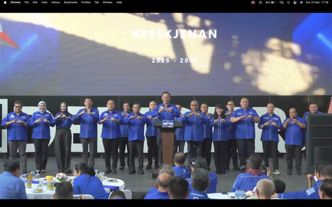 Jajaran Kesekjenan DPP Partai Demokrat periode 2025-20230. Foto: YouTube/ Partai Demokrat 