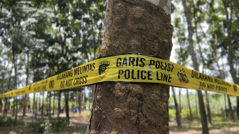 Tempat korban tertembak di lokasi sabung ayam Karang Manik, Way Kanan, Lampung. Foto: Hedi/kumparan
