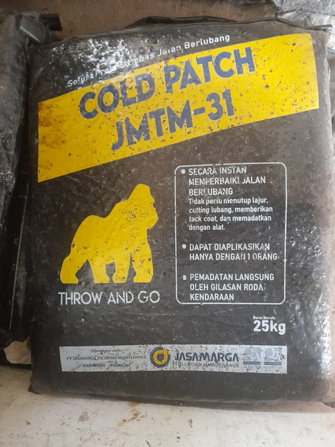 Material cold patch JMTM-31. dok Istimewa