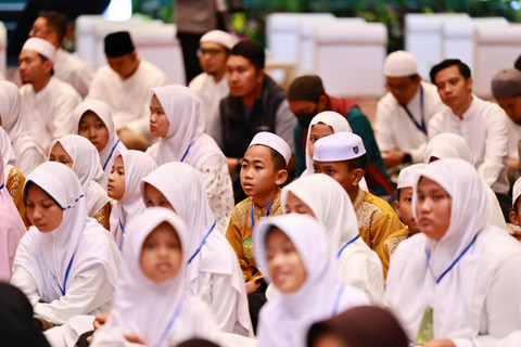 Pertamina mengajak yatim, dhuafa dan masyarakat yang membutuhkan pada Khataman Al-Qur'an, Santunan dan Buka Puasa Bersama digelar di Grha Pertamina, Jakarta, pada Jumat (21/3). Foto: Dok. Pertamina
