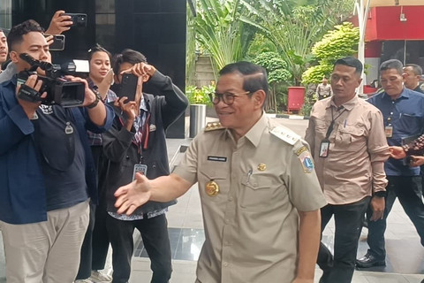Gubernur DKI Jakarta Pramono Anung di Kantor KPK, Jakarta, Senin (24/3/2025). Foto: Thomas Bosco/kumparan