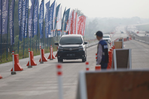 Suasana di exit Tol Fungsional Tamanmartani, Kabupaten Sleman, Senin (24/3/2025). Foto: Arfiansyah Panji Purnandaru/kumparan