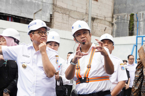 PAM JAYA bersama Gubernur DKI Jakarta Pramono Anung meresmikan pembangunan Reservoir Komunal di Rusun Tambora dan Gandaria Utara, Rabu (26/3/2025). Foto: PAM JAYA