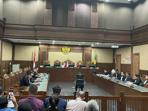 Sidang pembacaan tanggapan jaksa penuntut umum (JPU) KPK atas eksepsi atau nota keberatan Sekjen PDIP Hasto Kristiyanto, di Pengadilan Tipikor Jakarta, Kamis (27/3/2025). Foto: Fadhil Pramudya/kumparan