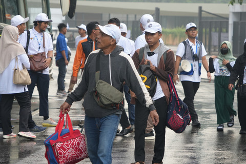 Para pemudik yang diberangkatkan PT Bukit Asam pada Mudik Gratis BUMN 2025 di GBK Senayan, Jakarta, Kamis (27/3/2025). Foto: Dok. Bukit Asam