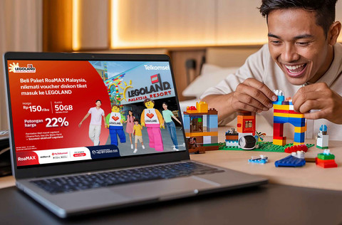 Telkomsel dan LEGOLAND Malaysia menghadirkan Paket RoaMAX, dengan diskon 22% tiket masuk. Foto: Dok. Telkomsel