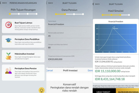 Kolase tata cara menggunkan fitur 360 Digital Wealth M2U ID milik PT Maybank Indonesia Tbk. Foto: Dok. M2U ID