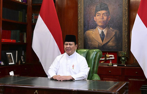 Presiden Republik Indonesia, Prabowo Subianto, menyampaikan ucapan Hari Raya Nyepi Tahun Baru Saka 1947, Minggu (30/3/2025). Foto: Dok. Muchlis Jr - Biro Pers Sekretariat Presiden