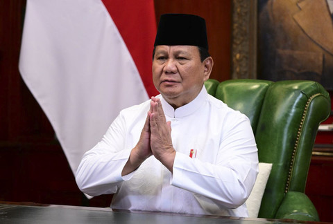 Presiden Republik Indonesia, Prabowo Subianto, menyampaikan ucapan Hari Raya Nyepi Tahun Baru Saka 1947, Minggu (30/3/2025). Foto: Dok. Muchlis Jr - Biro Pers Sekretariat Presiden