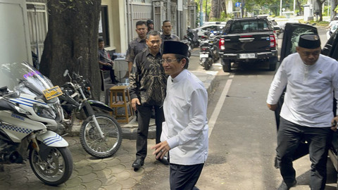 Menteri Agama Nasaruddin Umar tiba di Kediaman Megawati Soekarno Putri, Senin (31/3/2025). Foto: Rayyan Farhansyah/kumparan
