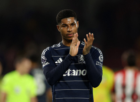 Marcus Rashford bersama Aston Villa. Foto: REUTERS/Ian Walton