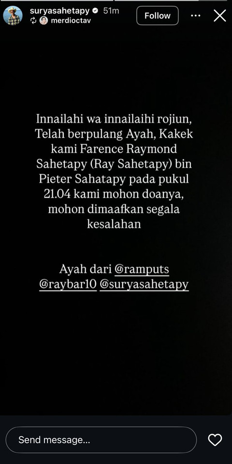 IG Story Surya Sahetapy