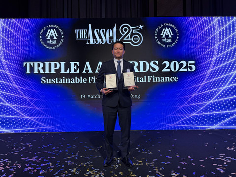 BRI berhasil meraih dua penghargaan internasional dalam ajang The Asset Triple A Awards for Sustainable Finance 2025 di Hong Kong. Foto: Dok. BRI