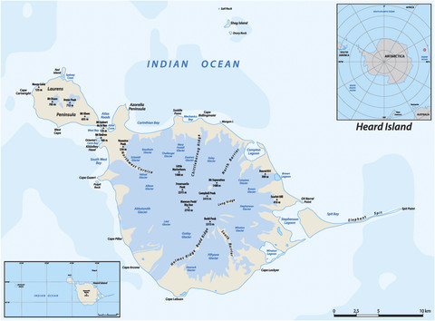 Ilustrasi Heard Islands. Foto: Shutterstock