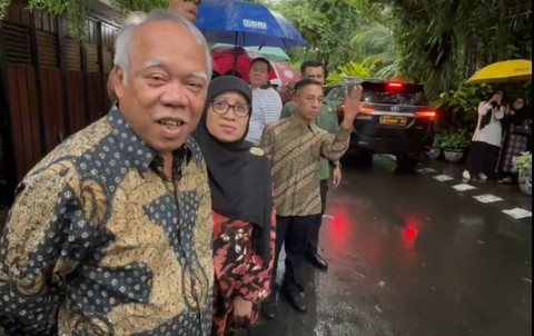 Basuki Hadimuljono setelah menemui Jokowi di Solo. Dok. kumparan