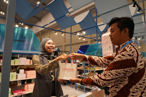 Minyak telon Habbie yang berpartisipasi pada BRI UMKM EXPO(RT) 2025 di ICE BSD City, Tangerang. Foto: Dok. BRI