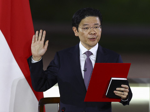 Perdana Menteri Singapura Lawrence Wong. Foto: EDGAR SU/AFP