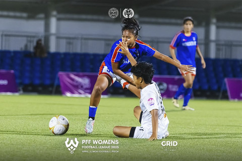 Gea Yumanda, pemain Timnas Wanita Indonesia, saat bermain di Makati FC Filipina. Foto: Dok. PFF Women's League