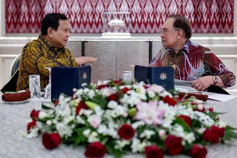 PM Malaysia Anwar Ibrahim menerima kunjungan Presiden Prabowo Subianto di Malaysia, Minggu (6/4/2025). Foto: Instagram/@anwaribrahim_my