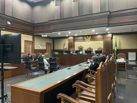 Sidang pemeriksaan terdakwa hakim pemvonis bebas Ronald Tannur, Mangapul, di Pengadilan Negeri Jakarta Pusat, Selasa (8/4/2025). Foto: Fadhil Pramudya/kumparan