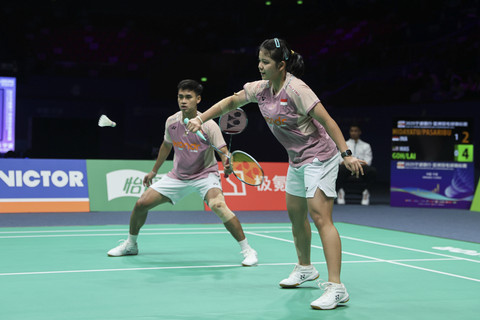 Jafar Hidayatullah/Felisha Alberta Nathaniel Pasaribu saat bermain di Kejuaraan Asia Bulu Tangkis (BAC) 2025. Foto: Dok. PBSI