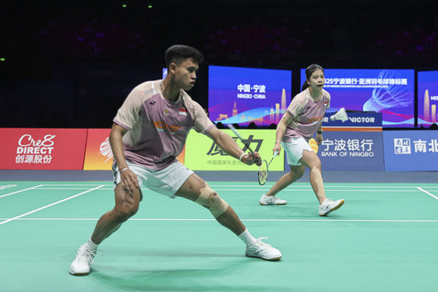 Jafar Hidayatullah/Felisha Alberta Nathaniel Pasaribu saat bermain di Kejuaraan Asia Bulu Tangkis (BAC) 2025. Foto: Dok. PBSI