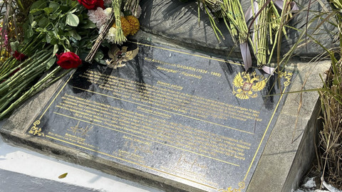 Monumen Yuri Gagarin, Taman Mataram, Jakarta Selatan, Sabtu (12/4/2025). Foto: Haya Syahira/kumparan