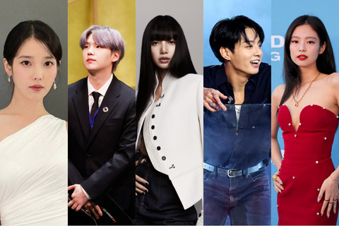 10 Idol K-pop yang Punya Kekayaan Tertinggi, Ada Jungkook sampai IU. Foto: AFP/REUTERS/Instagram @dwlrma