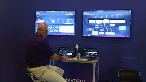 Aveva memamerkan kehebatan Aveva Connect Platform di acara Aveva World 2025 yang berlangsung di San Francisco, AS, pada 8 hingga 10 April 2025. Foto: Tiara Hasna/kumparan