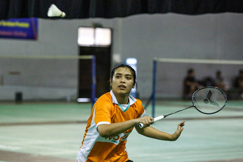 Tunggal putri Indonesia Gregoria Mariska Tunjung berlatih saat mengikuti Pemusatan Latihan Nasional (Pelatnas) Bulu Tangkis di PBSI Cipayung, Jakarta, Rabu (16/4/2025). Foto: Asprilla Dwi Adha/ANTARA FOTO