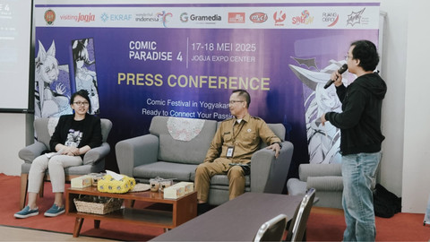 Konferensi pers Comic Paradise 4, festival komik di Yogyakarta yang didukung oleh Dinas Pariwisata DIY. Foto: Dok. Dispar DIY