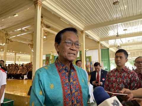 Gubernur DIY, Sri Sultan Hamengku Buwono X, seusai pengukuhan pengurus KONI DIY masa bakti 2025-2029. Foto: Dok. Resti Damayanti/Pandangan Jogja
