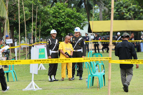 Kopda B, anggota TNI yang ditetapkan sebagai tersangka penembakan 3 Polisi Lampung hingga tewas. | Foto: Sinta Yuliana/Lampung Geh