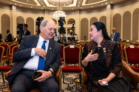 Puan Maharani bertemu Ketua Parlemen Palestina Rawhi Fattouh. Dok. istimewa