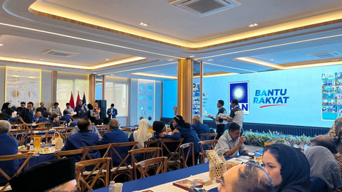 Suasana Halal Bihalal DPP PAN, Jakarta Selatan, Minggu (20/4/2025). Foto: Haya Syahira/kumparan
