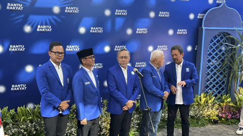Suasana usai Halal Bihalal DPP PAN di Kantor DPP PAN, Jakarta Selatan, Minggu (20/4/2025). Foto: Haya Syahira/kumparan